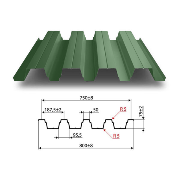 Профлист Н75 750/800